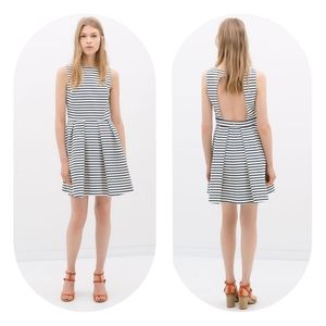 Zara Basic | Open Back Fit & Flare Dress Sz XS